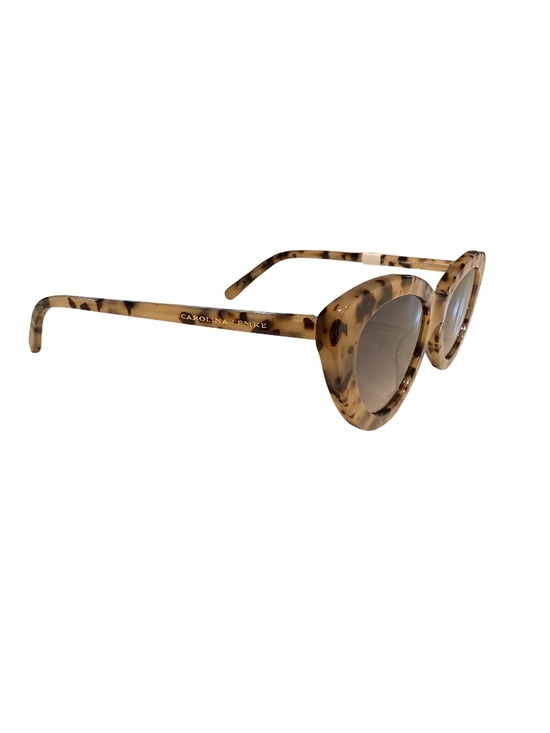 NEW Carolina Lemke Liv Demi Brown Cat Eye Sunglasses Retro Celeb Style
